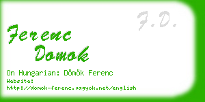 ferenc domok business card